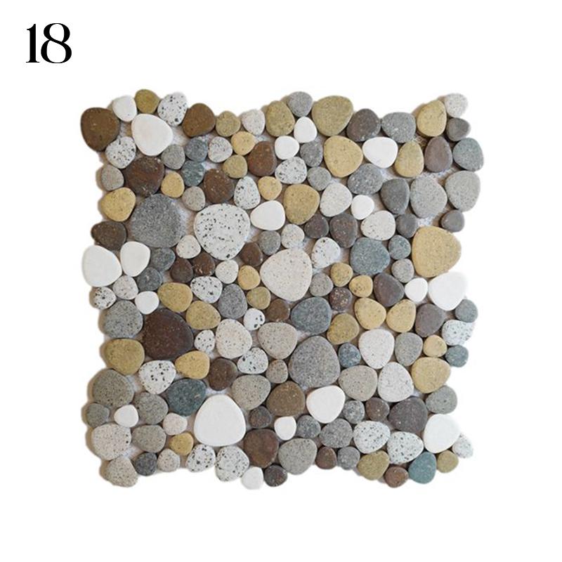 Keramik Kopfsteinpflaster Mosaik Fliesen Spa Heißwasserquelle Pool Fischteich Fragmente 30cm Badezimmer Rutschfest Blau Und Weiß Porzellan Fliesen