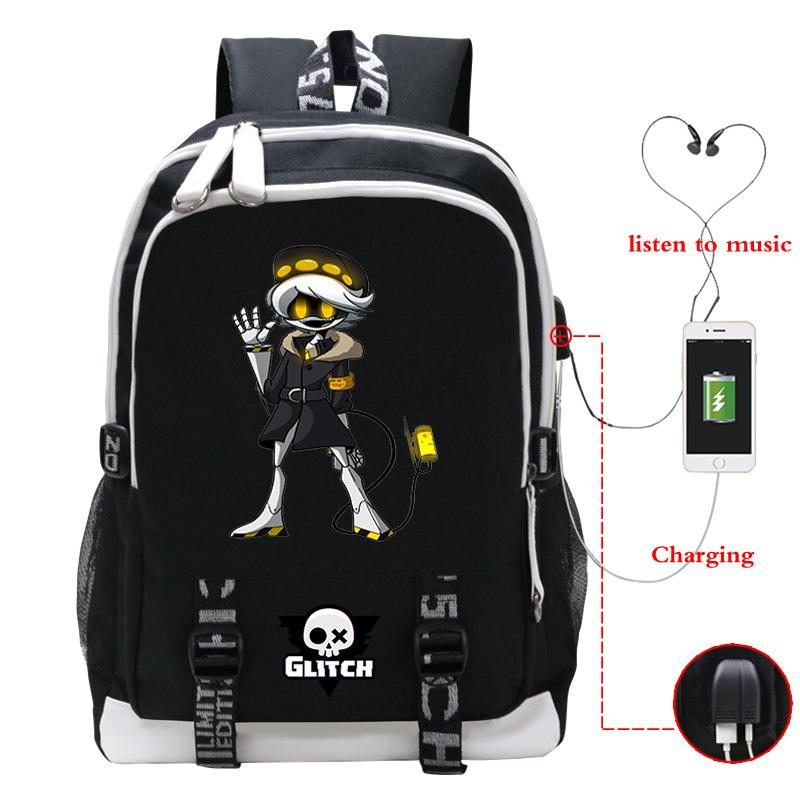 Murder Drones Leisure Travel Backpack Multifunctional USB Student School Bag Large Capacity