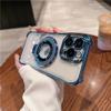 For iPhone 16E 16 Pro Max Luxury Flash Holder Stand Plating Frame Phone Case For iPhone 11 12 13 14 15Plus Lens Protective Cover