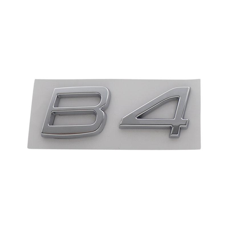 3D Premium B3 B4 B8 Letters for car Engine Hood Fender trunk Tail Rear Decal Emblem Badge Sticker