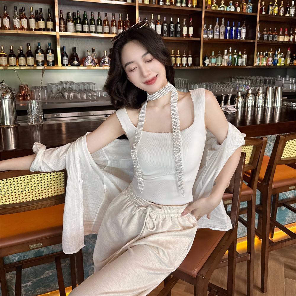 Shiny Rhinestone Tie Black/White Dazzling Embellished Tie Sexy Necktie  Unisex