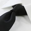 [Nepal Tiger] Formal Tie, Plain Black, for Ceremonial Occasions, Weddings, Receptions, Funerals, Wakes, and Memorial Services.