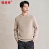 Hengyuanxiang Men's Pure Cashmere Crew Neck Thick Sweater