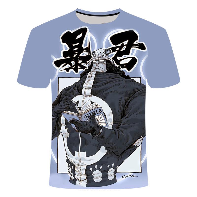 One Piece New Anime 3D Printed Casual Fashion Cool Round Neck T-shirt for Primary and Secondary School Students
