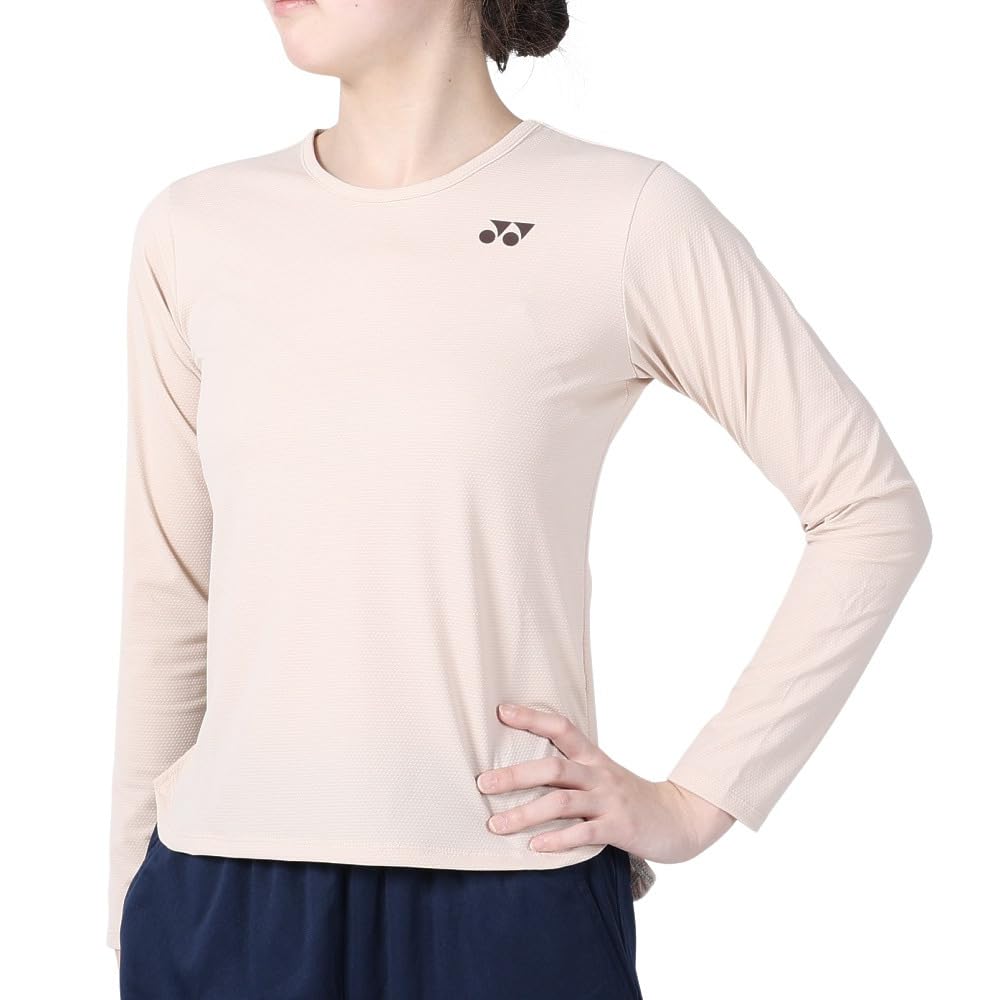 

Yonex Long Sleeve Grayish Beige Size S Women s T-Shirt, (452),