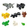 8pcs Forest Animals Asst MOC Building Blocks Set DIY Toys Wolf Skunk Tiger Leopard Squirrel Lizard Rabbit Frog Model Bricks