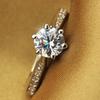 Xiang'er 70-Point Diamond-Style Silver Ring, Six-Prong Setting, Women's Japanese/Korean Wedding Gift Style.