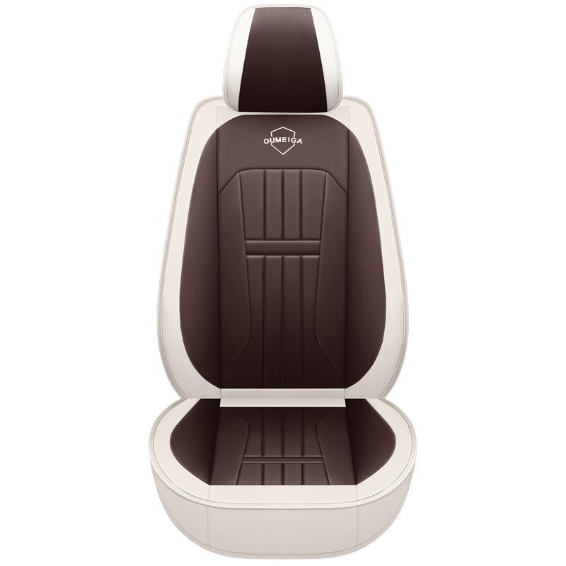 Universal Leather Car Seat Cover for All Seasons - Full Surround Cushion