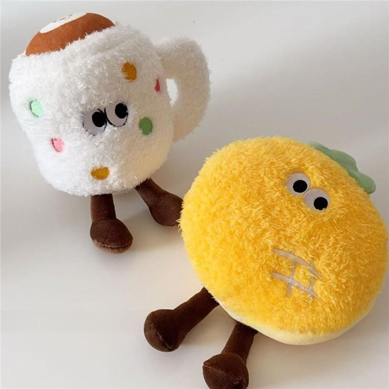 Adorable Plush Coffee Cup Pineapple Bread Milk Box Stuffed Animal For Room Decor