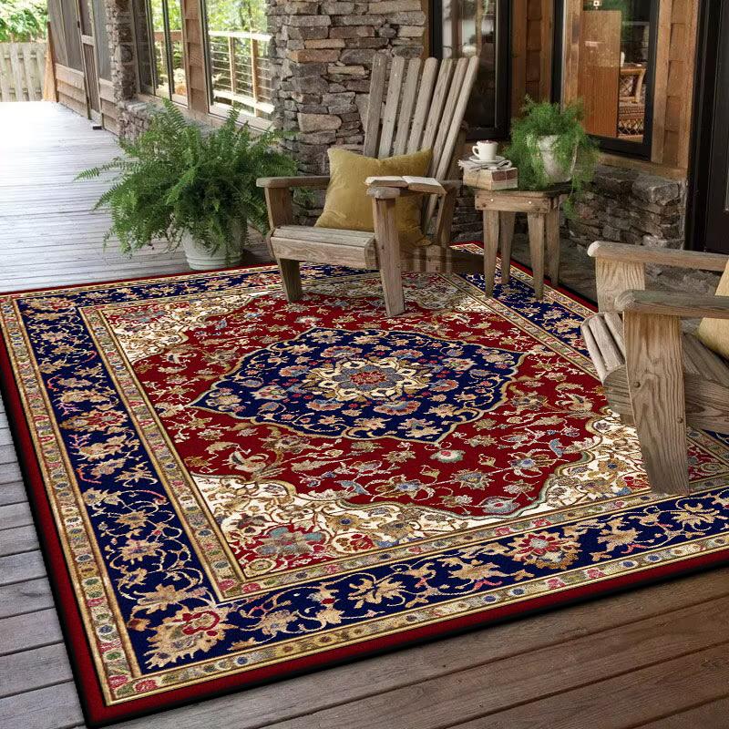 

Ретро Персидский Красный КОВЕР ДЛЯ ГОСТИНОЙ Нескользящий Декор Спальни Богемный Моющийся Большой Ковер Салон Кофейные Столики Коврик Комната 60x90cm