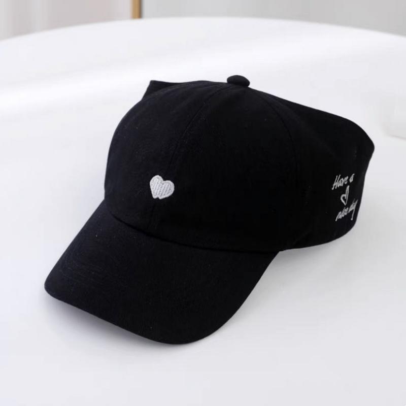 Summer Children Sun Hat Girls Ponytail Duckbill Hats Kids Empty Top Baseball Cap Embroidery Love Baby Sunshade Visors