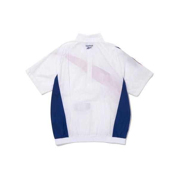 Reebok Stand Collar Color Block Short Sleeve Windbreaker Unisex Jackets White REJU4EA51WT