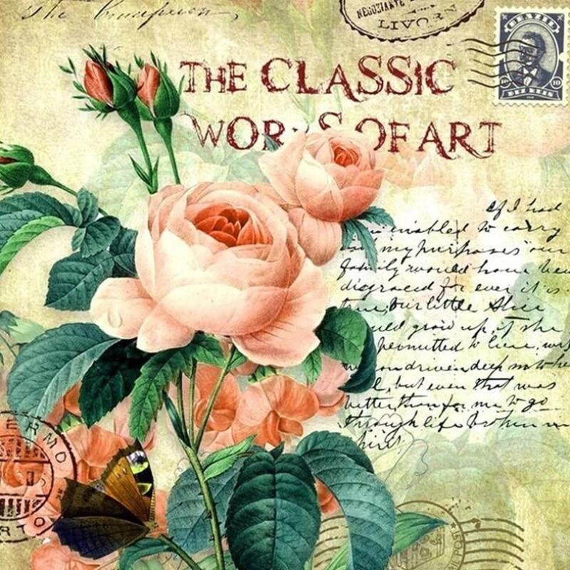 New 5D DIY Diamond Painting Flower Diamond Embroidery Scenery Cross Stitch Full Square Round Drill Crafts Manual Home Decor Gift