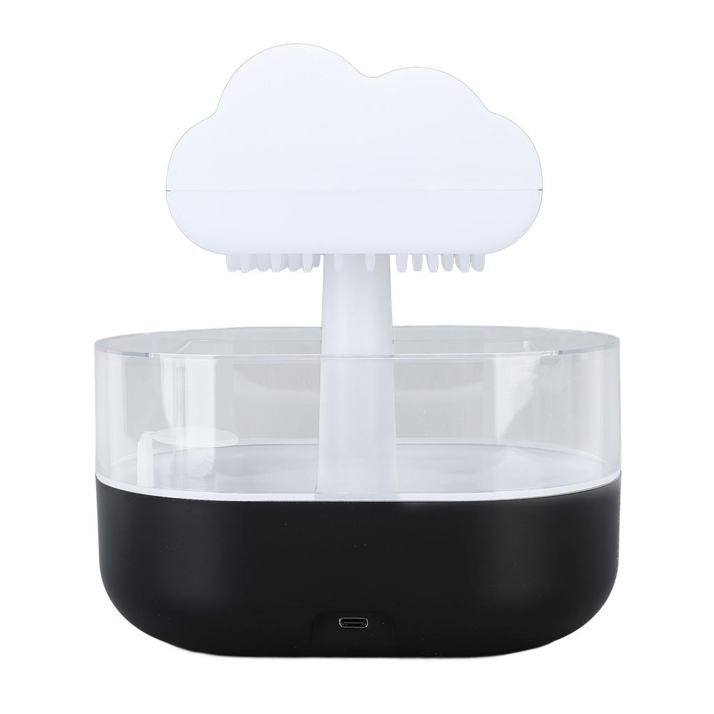 200ml Zvlhčovač vzduchu Dešťový mrak se 7 barvami LED světla Nastavitelný Napájený přes USB Aromaterapie mrak
