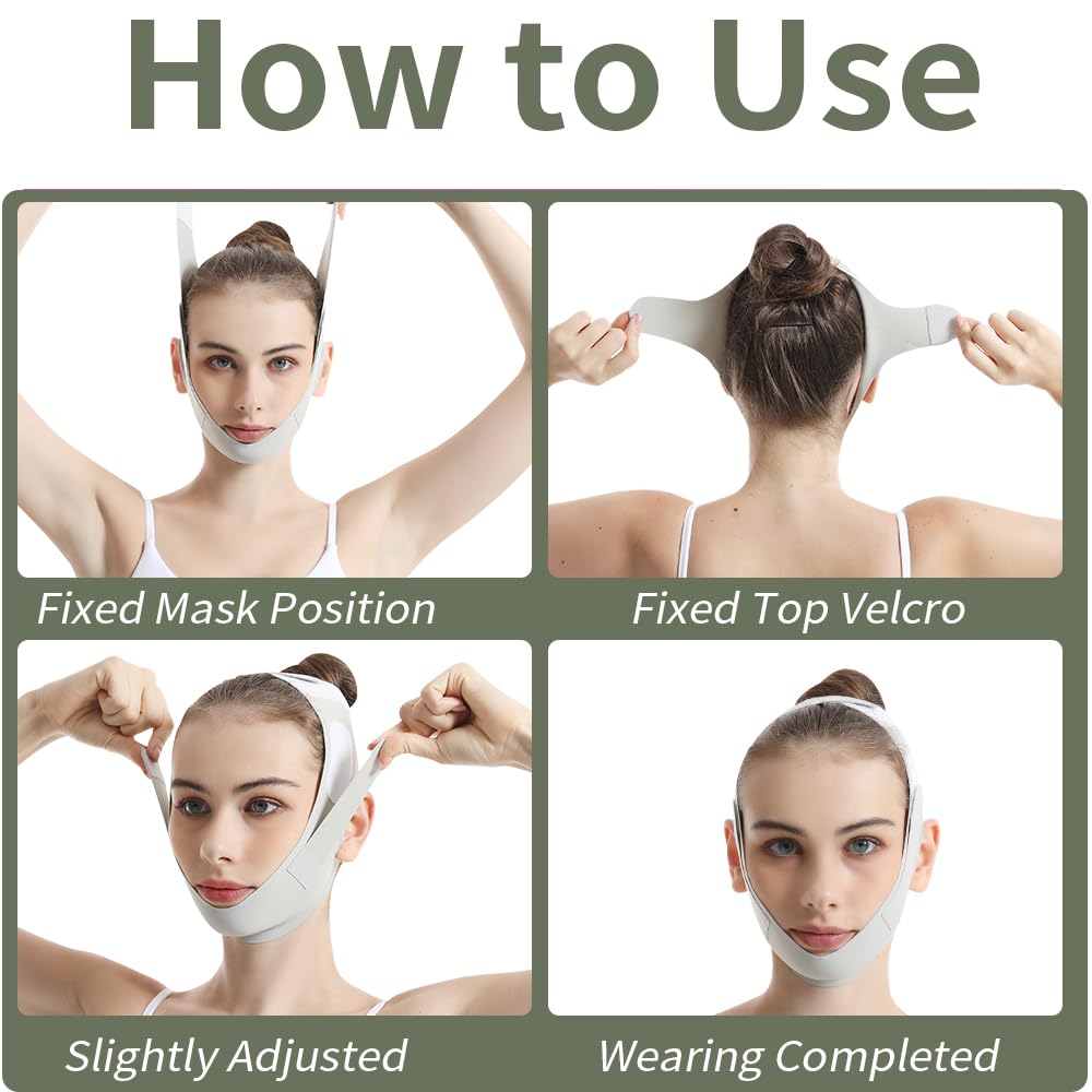 New Reusable Face Slimming Bandage Women V Line Face Shaper Chin Cheek Lift Up Belt Facial Massage Strap Skin Care Beauty Tools