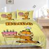 Garfield Birthday Cake Bedding Set 3 Piece Comforter Cover Gift for Bedroom,Includes No Insertsjt051