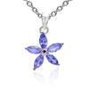 Natural Tanzanite Flower Pendant ~ AAA+ Fine Tanzanite Gemstone Handmade Pendent