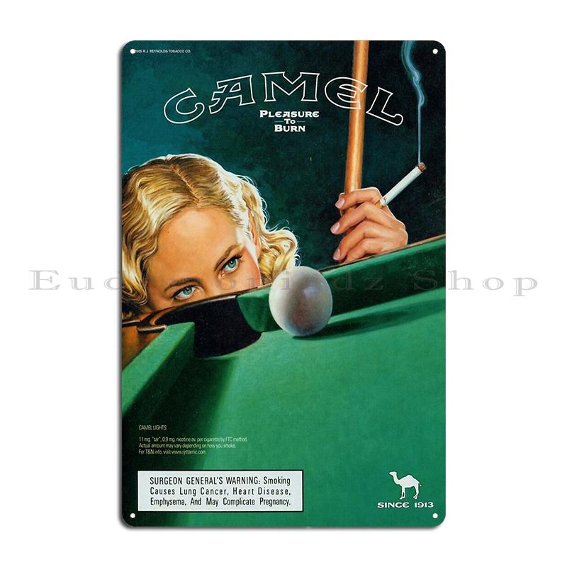 

Vintage Joe Camel Roulette Ad Metal Plaque Poster Party Club Classic Pub Wall Cave Character Joe Camel Tin Sign Poster 20x30cm（7.8x11.8inch）