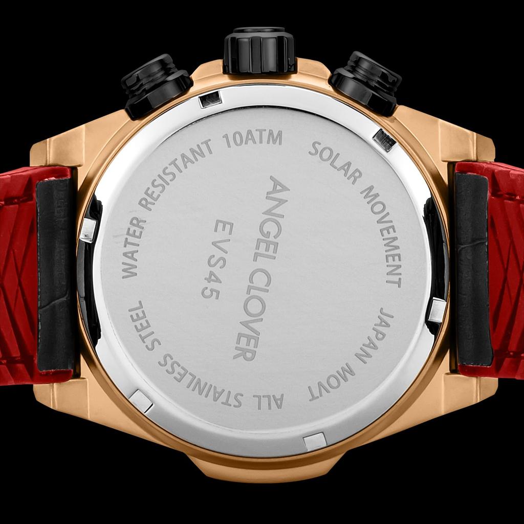 Angel Clover Exventure Solar Watch EVS45PBK-BK Men's Two-tone