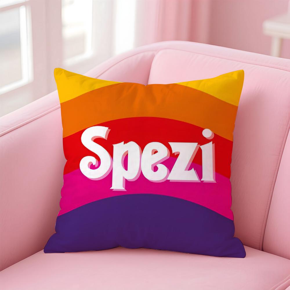 Classic PPaulaner Spezi Logo Cushion Cover Pillowcase Short Plush Invisible Zipper Room Sofa Cushion Cover