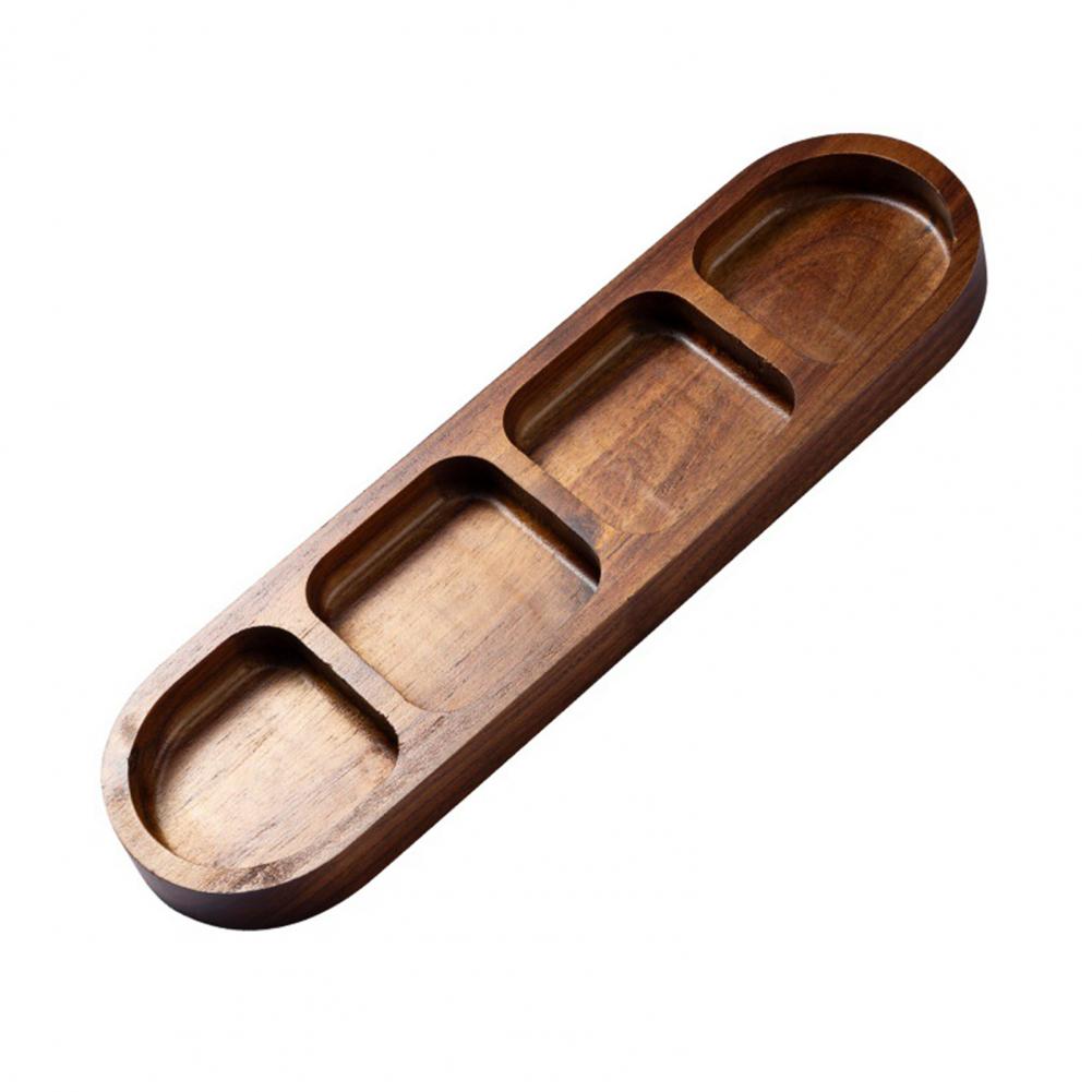 Wooden Snack Tray Wooden Plates for Snacks Appetizers Fruit Candy Elegant Wooden Divided Serving Tray for Snacks for Fruit