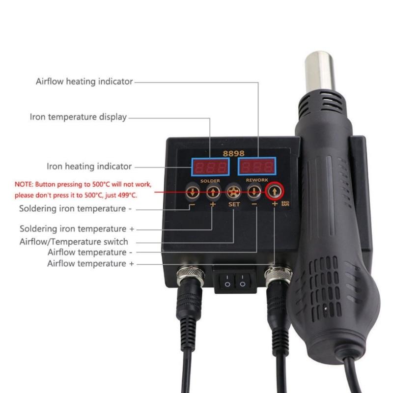 Digital Temperature Controlled Desoldering Station Soldering Iron Set Ceramic Heating Cores For Fast Heating Use