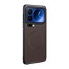 For Xiaomi 17 Pro Magnetic Case Leather Coated TPU + PC Phone Cover