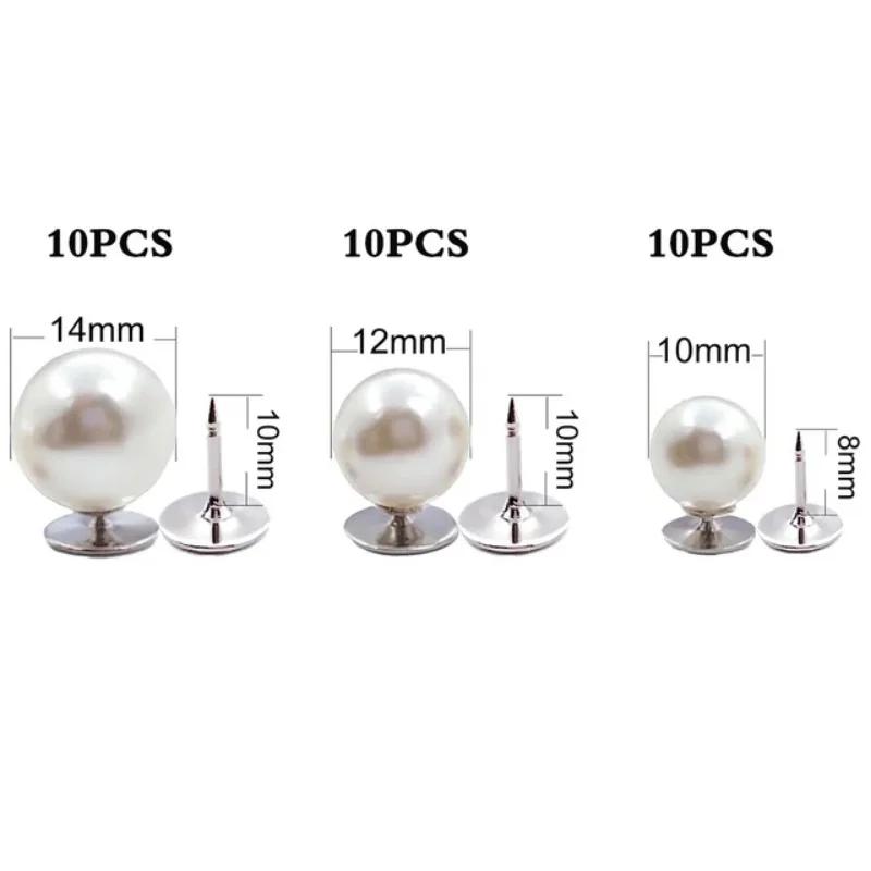 30pcs Pearl Brooch Buttons No Sew Buttons DIY Decoration Buttons for Shirts Dress Sweaters Coat Shawl Hat Shoes