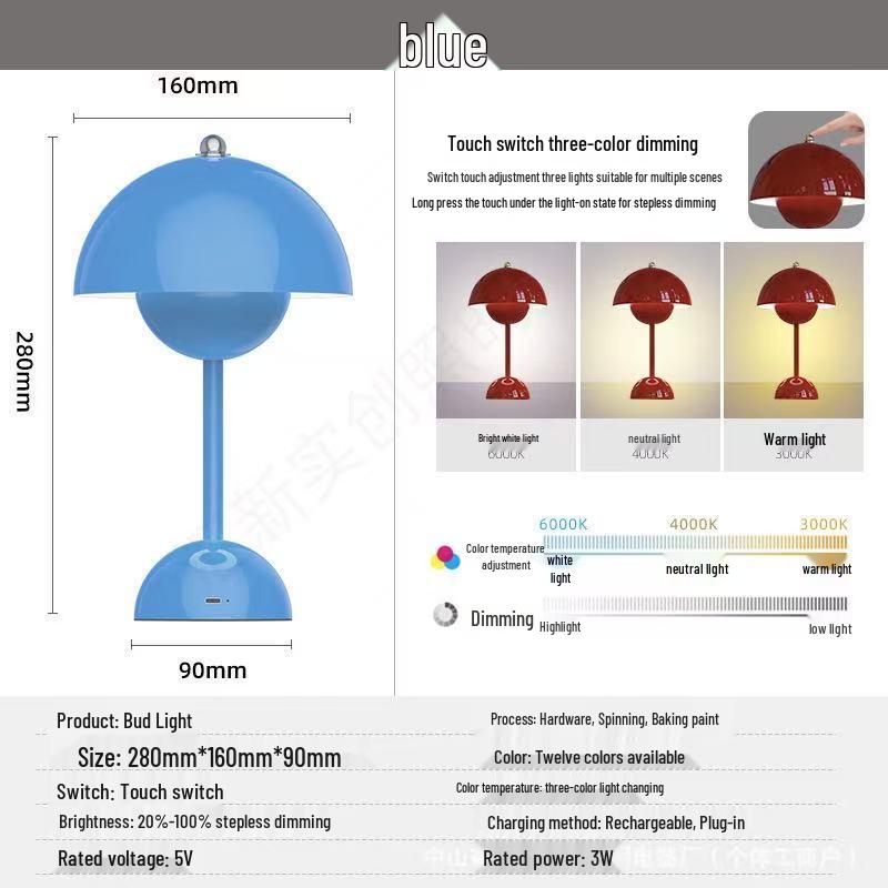 High-End LED Flower Bud Table Lamp for Bedroom & Living Room - Ideal for Wedding Gifts & Ambiance