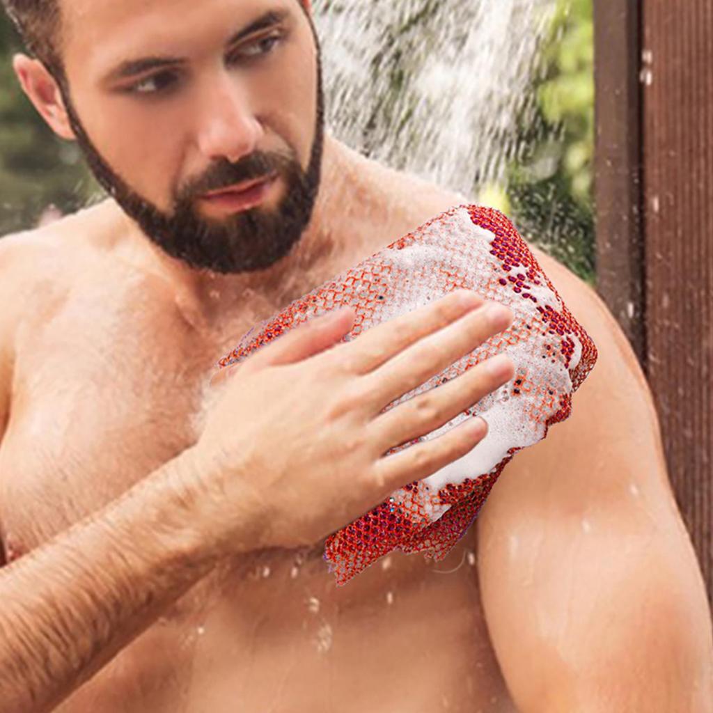 African Net Sponges 80cm African Exfoliating Body Net Scrubbing Wash Net Washcloth Long Bathing Sponge Net Shower