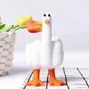 Novelty Resin Middle Finger Duck Decor Zakka Style Desktop Mini Sculpture Funny Office Desk Accessory