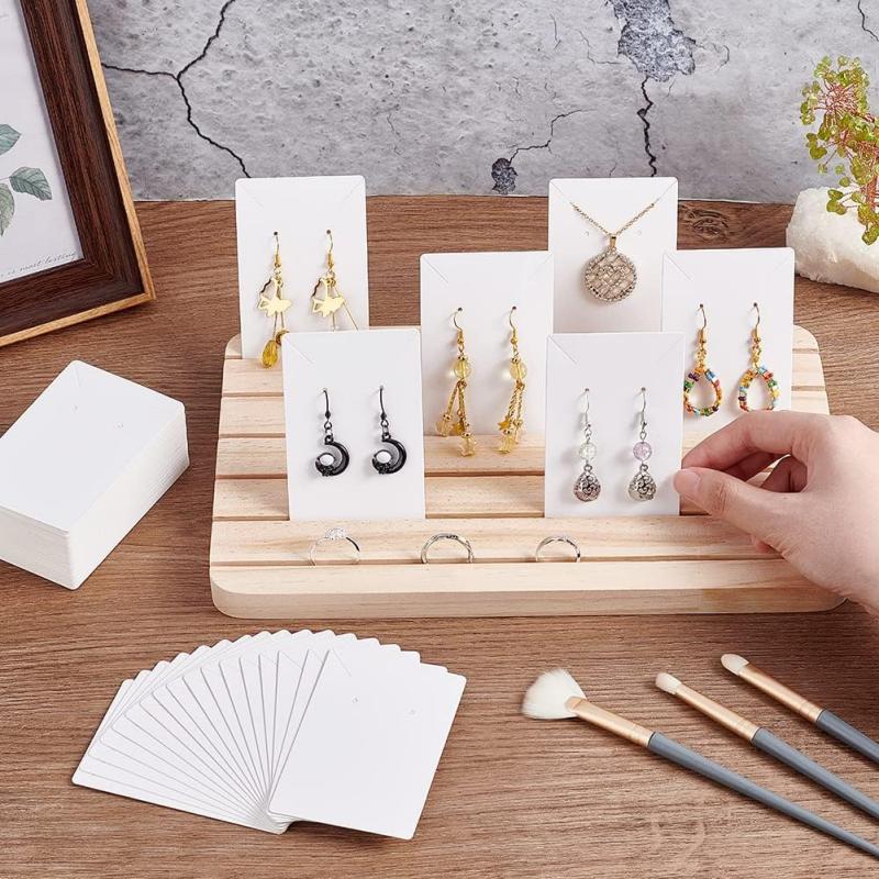 Wood Earring Display Stands,Jewelry Earring Display Holder Wood Earring Card Holder