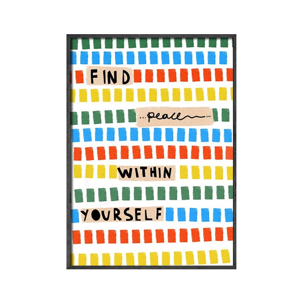 Feminist Cartoon Art Print Painting Motivational Quote Positivity Self Care Canvas Posters Girls Room Wall Home Decor Pictures