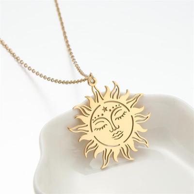 Stijlvolle roestvrijstalen Oudgriekse Zon Muse hanger ketting Gotische vintage ketting