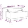 813422 vidaXL Coffee Table Grey 100x50x35 Cm Solid Pine Wood