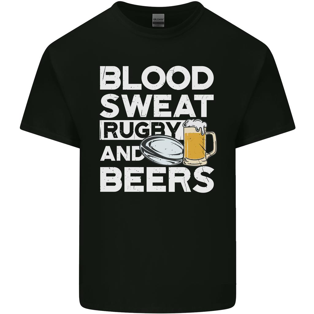 Blood Sweat Rugby and Beers Funny Unisexs Light Cotton TShirt