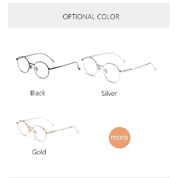 Pure Titanium Round Retro Glasses Frame Full Frame Myopia Glasses Men And Women Fashion Prescription Spectacles Frames 3216