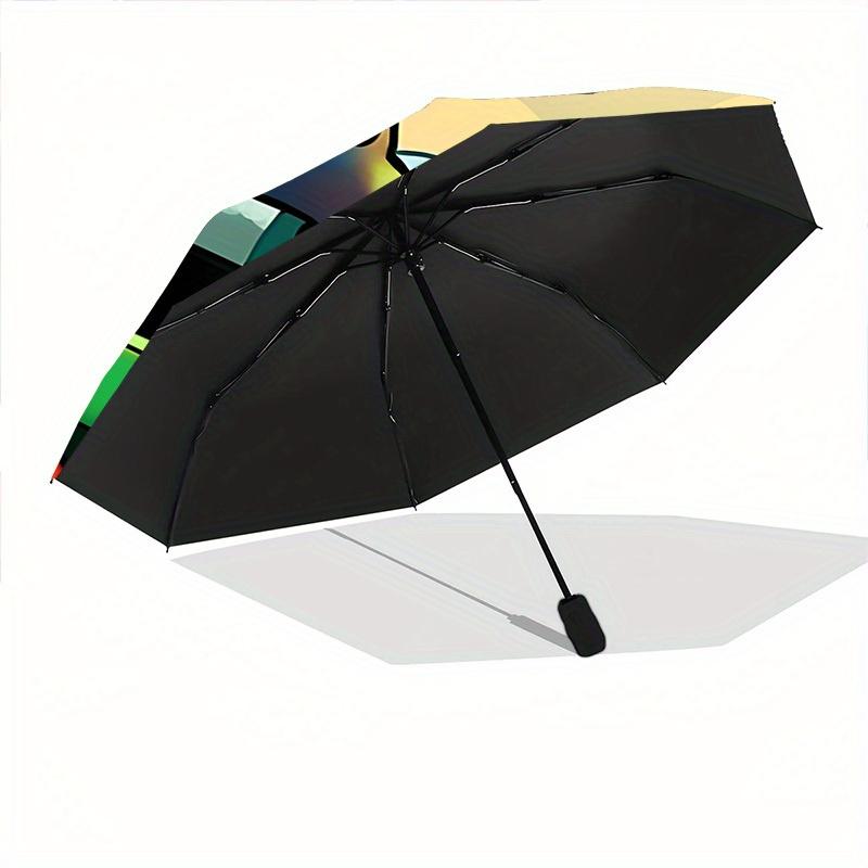 1pc Mario Adventure Automatic Open/close Folding Portable Umbrella with 8-Rib Structure for Women/Men, All-Season Use A0901043