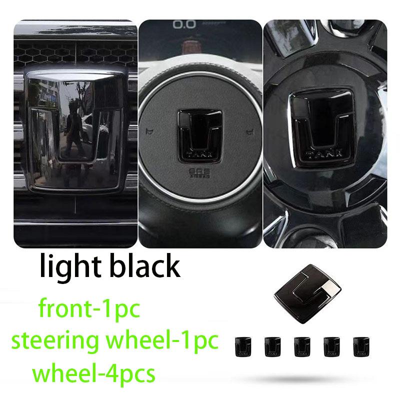 For Great Wall GWM WEY Tank 300 Accessories 2020 2021 2022 2023 Car Front Emblem Badge Decals Black Badge Logo Emblem Cover