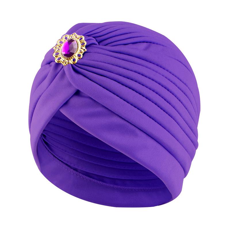 Damen Retro Ethno Kopftuch Hut Strass Kopftuch Hut