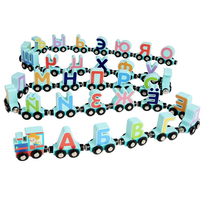 Wooden Children'S Educational Toys Magnetic Magnetic Cognitive Digital Train Early Education Digital Cognitive Educational Toys