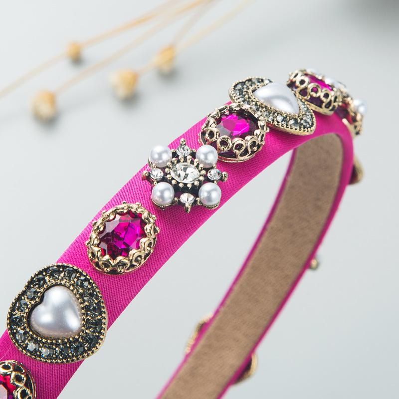 Women's Hairband Crystal Pearl Alloy Accessories Hair Band Grottoes Fine Edge Face Wash Hair Accessories