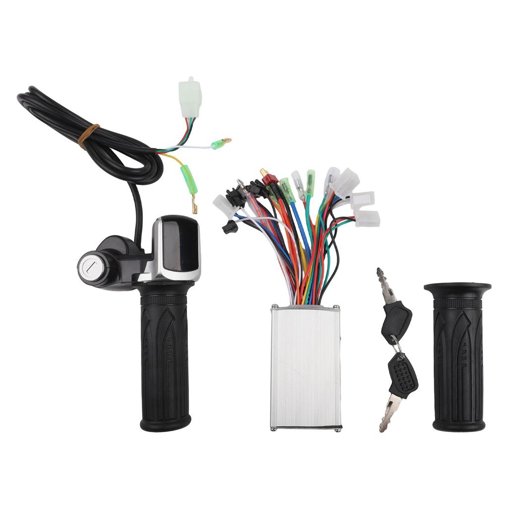 LCD Gashendel en Borstelloze Motorcontroller voor 24V tot 48V Elektrische Fietsen