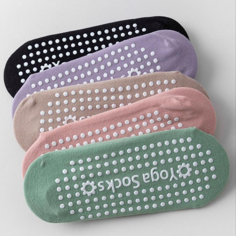 5 Pairs socks Yoga for Women Nylon Pure Cotton Non Slip Section Bandage Sports Ballet Dance Sock Moisture Absorption