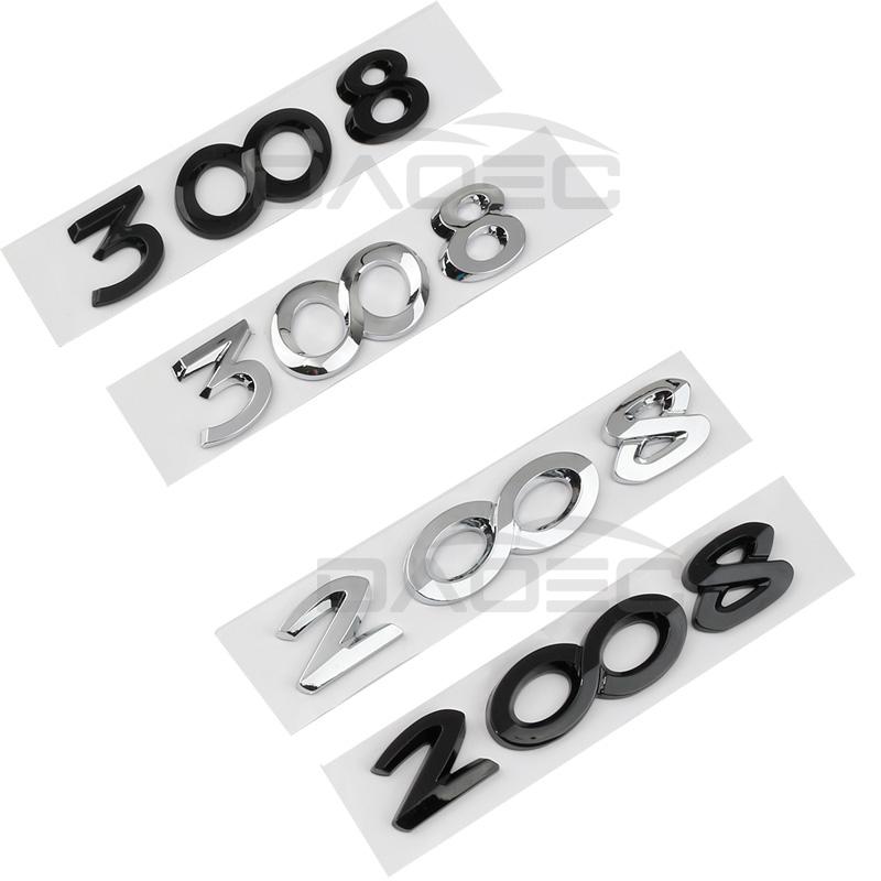 Car Rear Trunk Boot Letters Words Logo Replace Badge Emblem Decals Sticker For d444 2008 3008 4008 5008 Styling Accessories 444d