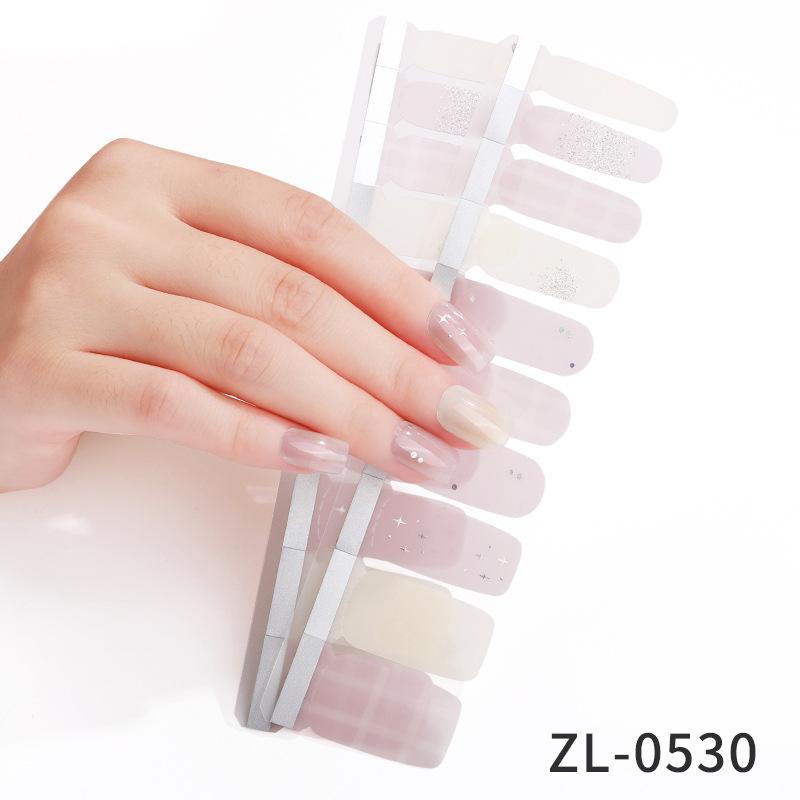 New French Manicure Stickers Waterproof Hot Stamping Ins Valentine's Day Nail Stickers