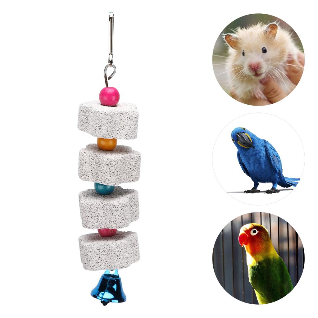 Vogel-Kauspielzeug, Vogelschnabel-Schleifstein für Papageien, Hamster und andere Kleintiere
