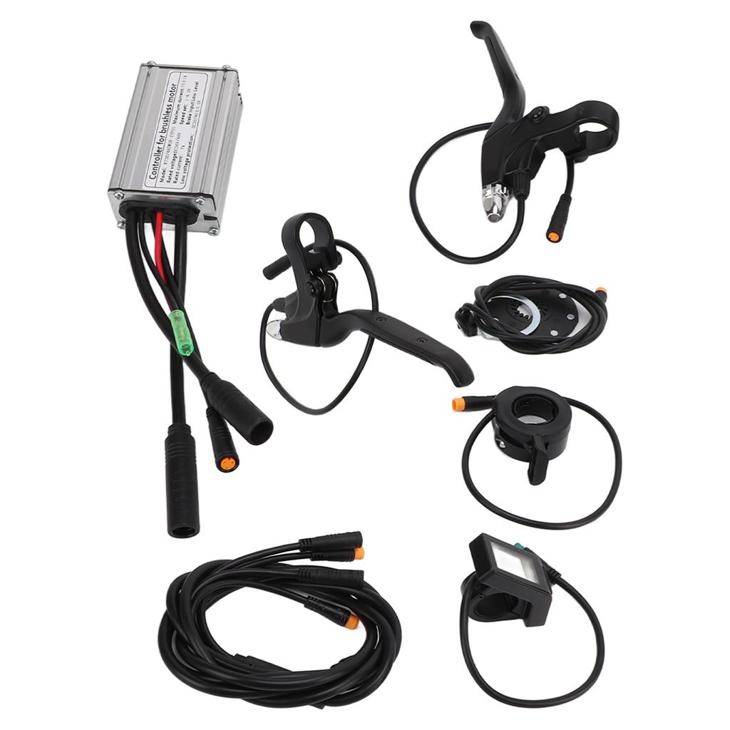 36V 48V 250W Brushless Motor Controller Kit 15A Controller LCD4 Panel 130X Thumb Throttle 8C Power