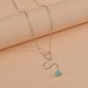 Irregular supply Turquoise pendant Metal women's personality sexy long necklace