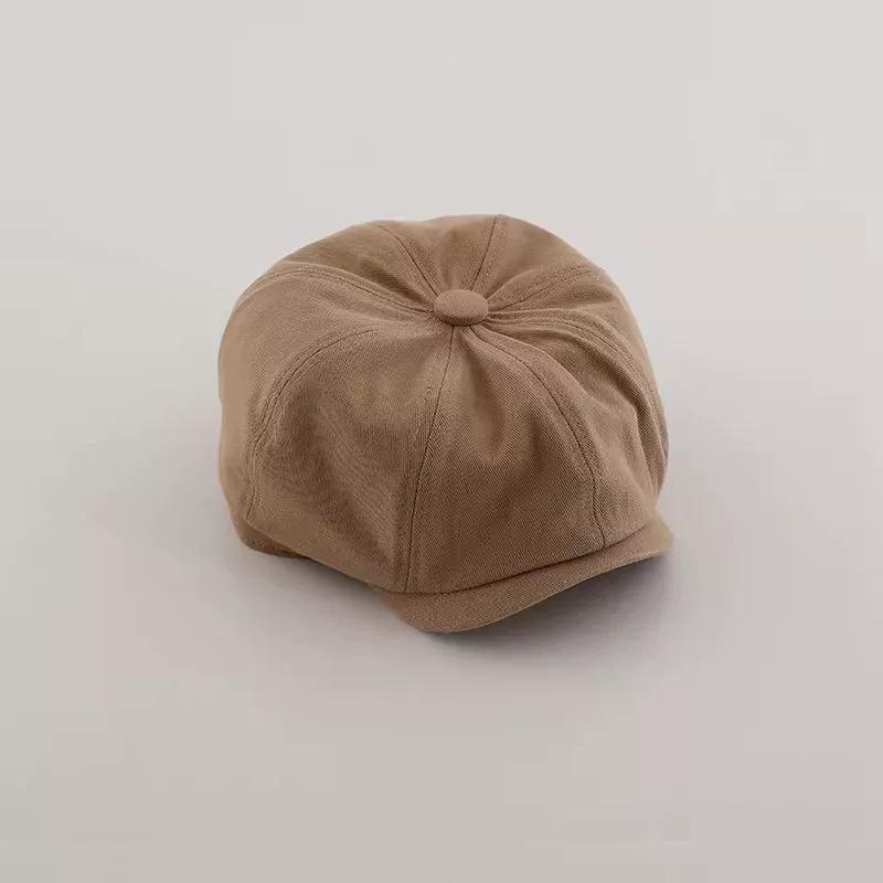 Berretto Basco alla Moda per Bambini Colore Solido Lettera Ricamata Cappello da Strillone per Bambino Casual Ragazzi Ragazze Parasole Cappello in Avanti